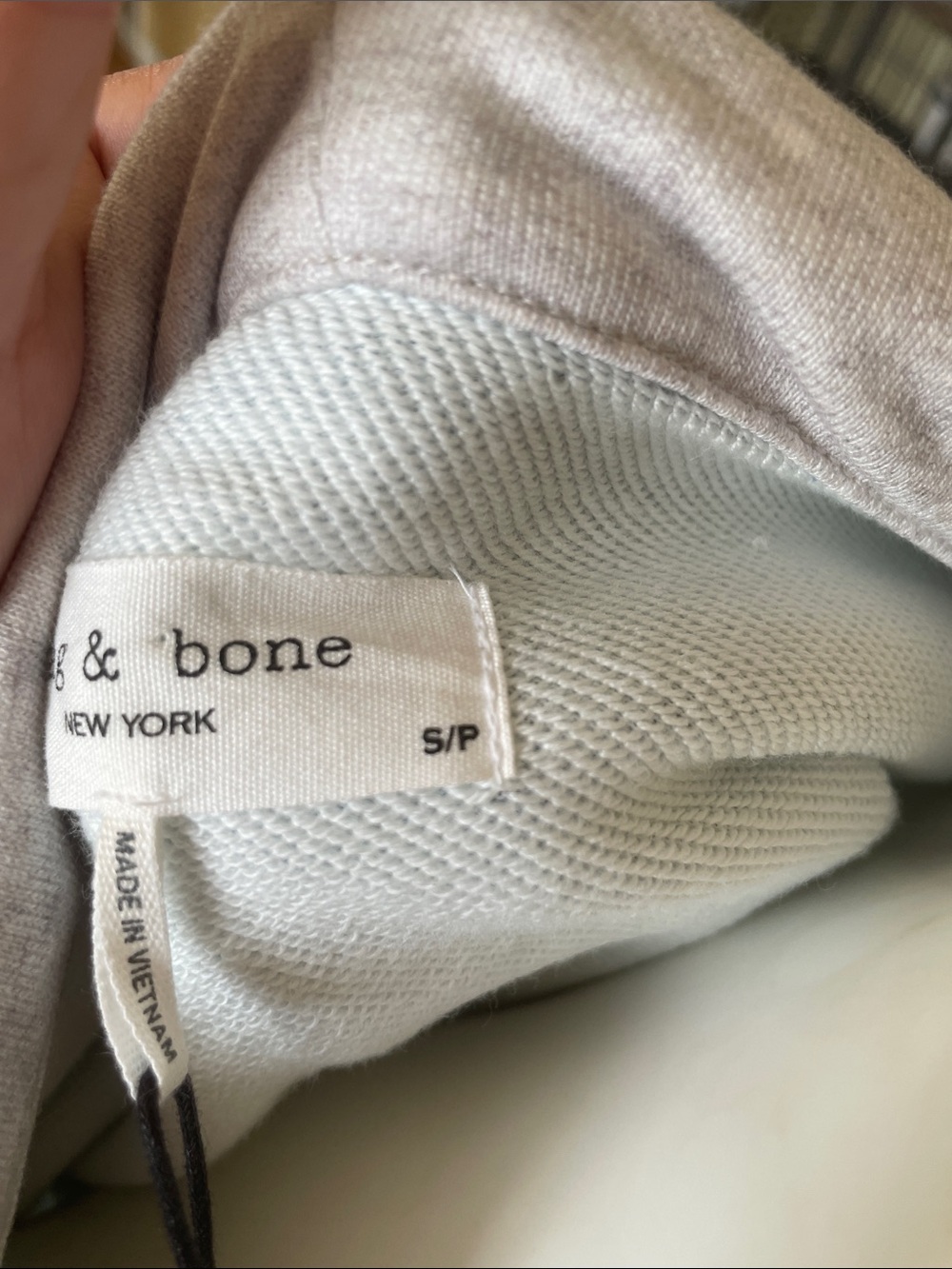 Rag & Bone Jacket with Gray Hooded Sleeves - Casual Women’s Jacket Size Small - Picture 7 of 12